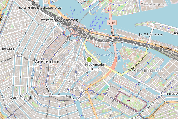 Ambulance-melding op Amsterdam op 7 augustus, kaart-overzicht
