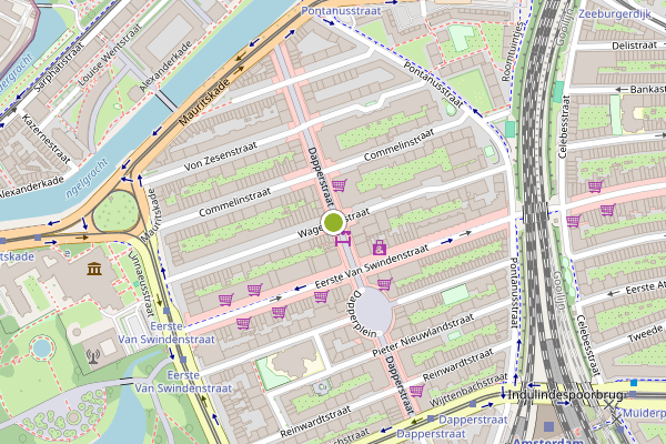 Ambulance-melding op Wagenaarstraat, Amsterdam op 21 mei, kaart-overzicht