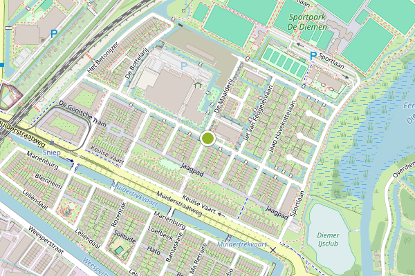 Ambulance-melding op Kriekenoord, Diemen op 7 augustus, kaart-overzicht