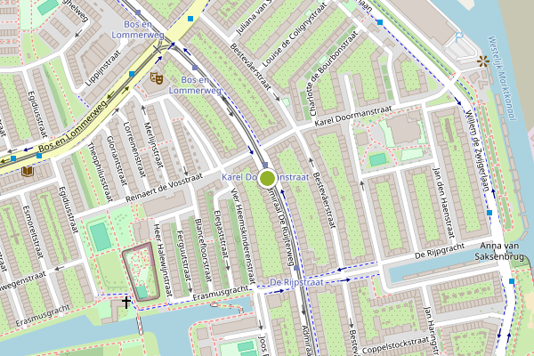 Ambulance-melding op Admiraal De Ruijterweg, Amsterdam op 7 augustus, kaart-overzicht