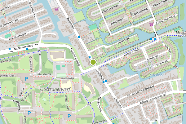 Ambulance-melding op Zuideinde, Amsterdam op 7 augustus, kaart-overzicht