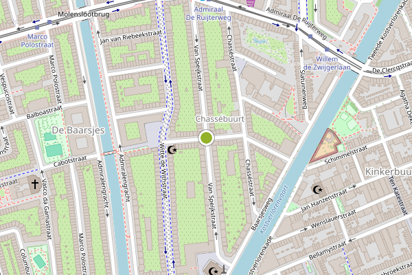 Ambulance-melding op Van Kinsbergenstraat, Amsterdam op 7 augustus, kaart-overzicht