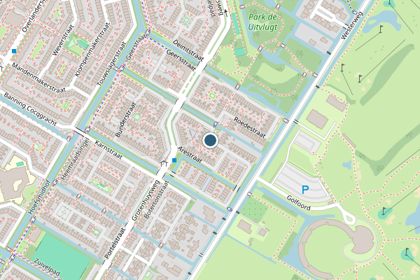 Politie-melding op Arestraat, Purmerend op 7 augustus, kaart-overzicht