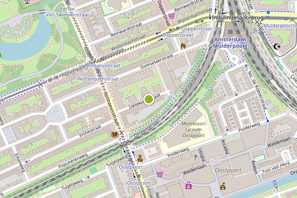 Ambulance-melding op Oetewalerstraat, Amsterdam op 7 augustus, kaart-overzicht