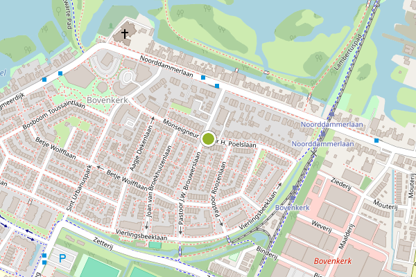 Ambulance-melding op Mgr.dr. H. Poelslaan, Amstelveen op 7 augustus, kaart-overzicht
