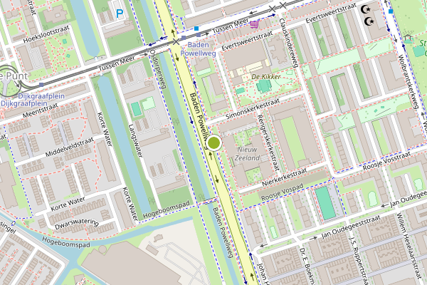 Ambulance-melding op Baden Powellweg, Amsterdam op 7 augustus, kaart-overzicht