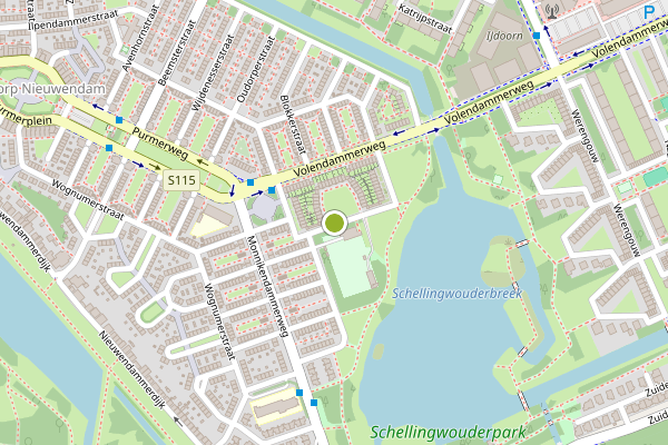 Ambulance-melding op Monnikendammerplantsoen, Amsterdam op 7 augustus, kaart-overzicht