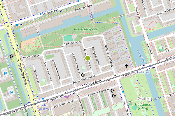 Ambulance-melding op Brisselkerkstraat, Amsterdam op 7 augustus, kaart-overzicht