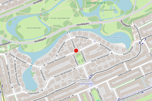 Brandweer-melding op Emmalaan, Amsterdam op 7 augustus, kaart-overzicht
