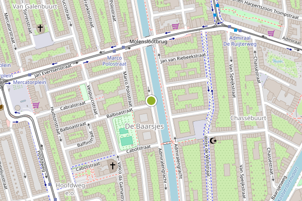 Ambulance-melding op Admiralengracht, Amsterdam op 7 augustus, kaart-overzicht