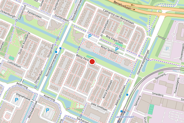 Brandweer-melding op Betsy Perklaan, Amstelveen op 7 augustus, kaart-overzicht
