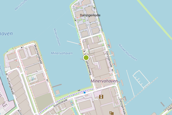 Ambulance-melding op Minervahavenweg, Amsterdam op 7 augustus, kaart-overzicht