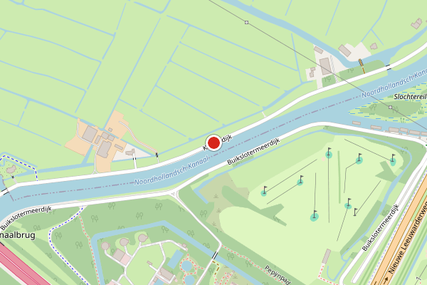 Brandweer-melding op Kanaaldijk, Landsmeer op 23 mei, kaart-overzicht
