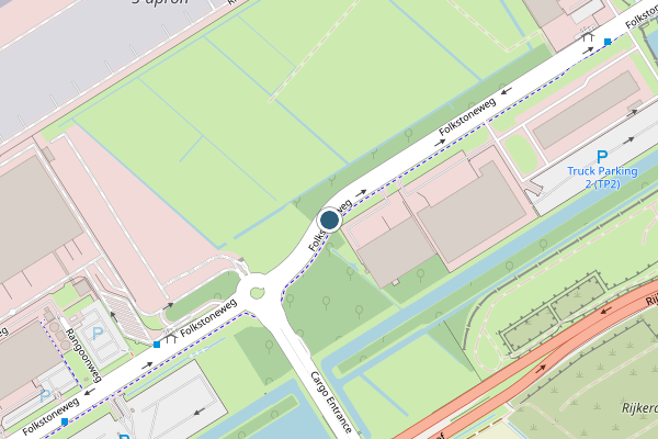 Politie-melding op Folkstoneweg, Schiphol op 22 mei, kaart-overzicht