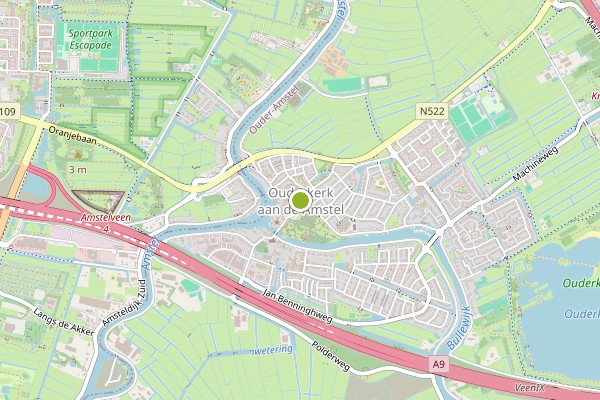 Ambulance-melding op Burgemeester Cordesweg, Ouderkerk aan de Amstel op 23 mei, kaart-overzicht
