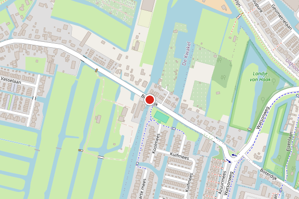 Brandweer-melding op Boterdijk, De Kwakel op 22 mei, kaart-overzicht