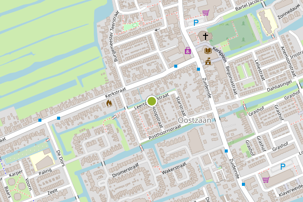 Ambulance-melding op Leertouwerstraat, Oostzaan op 24 mei, kaart-overzicht