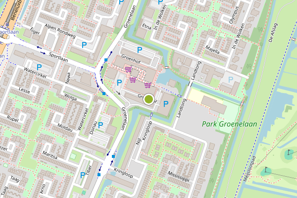 Ambulance-melding op Groenhof, Amstelveen op 23 mei, kaart-overzicht