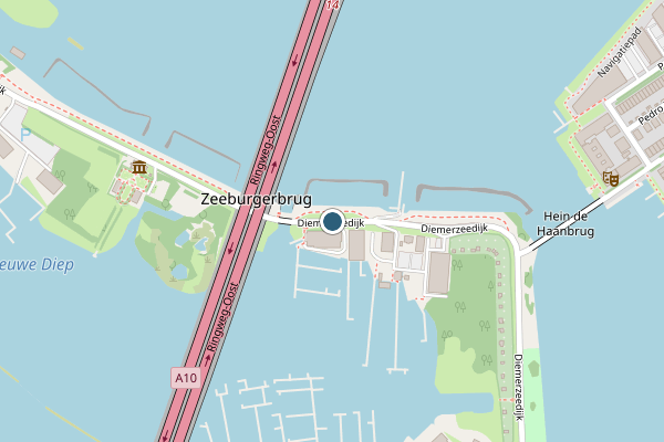 Politie-melding op Diemerzeedijk, Amsterdam op 24 mei, kaart-overzicht