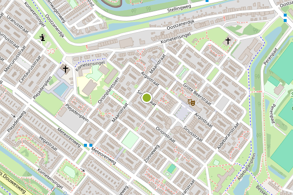 Ambulance-melding op Siriusstraat, Amsterdam op 24 mei, kaart-overzicht