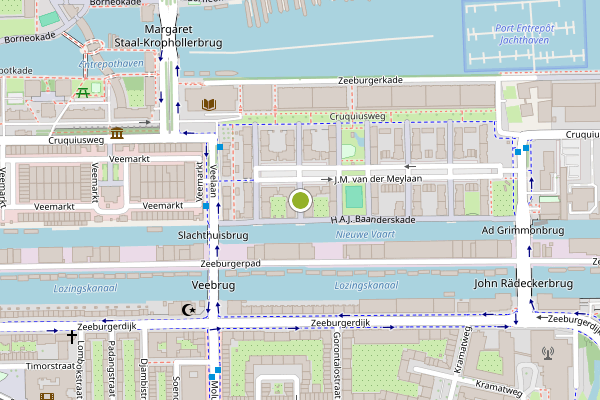 Ambulance-melding op H.J.M. Walenkampstraat, Amsterdam op 24 mei, kaart-overzicht