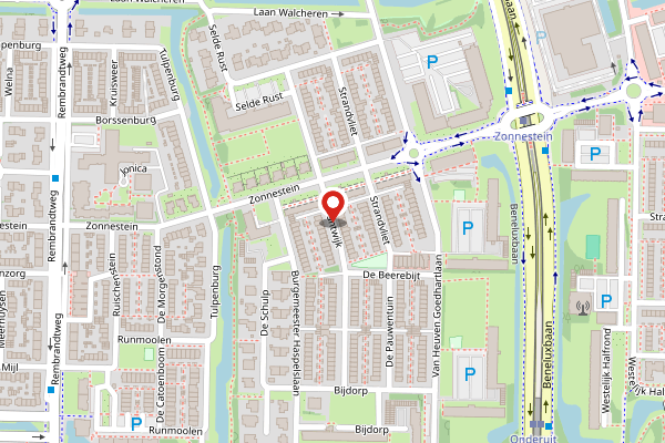 Brandweer-melding op Brantwijk, Amstelveen op 26 april, kaart-overzicht