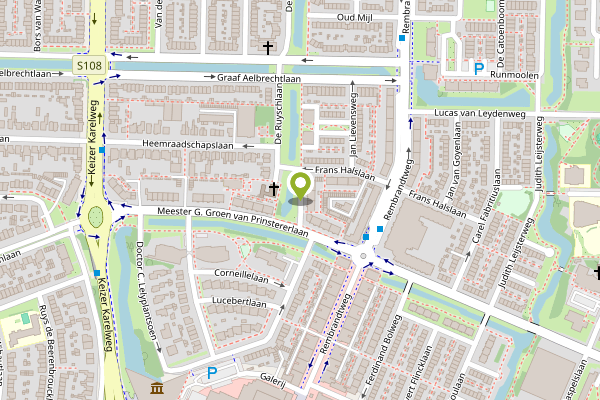 Ambulance-melding op Michiel van Miereveldlaan, Amstelveen op 26 april, kaart-overzicht