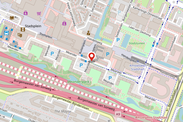 Brandweer-melding op Meander, Amstelveen op 25 april, kaart-overzicht
