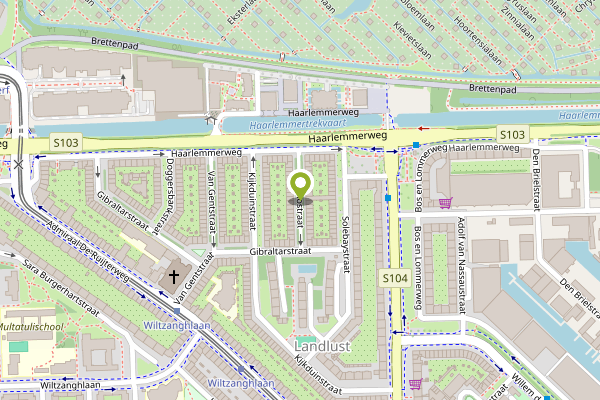 Ambulance-melding op Livornostraat, Amsterdam op 26 april, kaart-overzicht