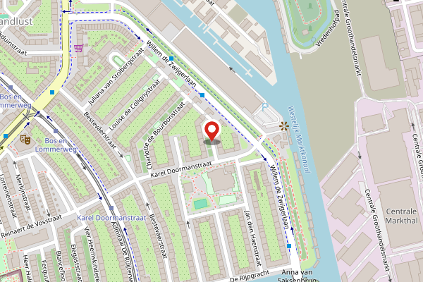 Brandweer-melding op Anna van Burenstraat, Amsterdam op 26 april, kaart-overzicht