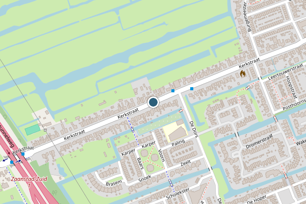 Politie-melding op Kerkstraat, Oostzaan op 24 mei, kaart-overzicht