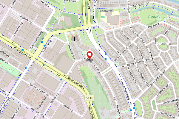 Brandweer-melding op Heggerankweg, Amsterdam op 26 april, kaart-overzicht
