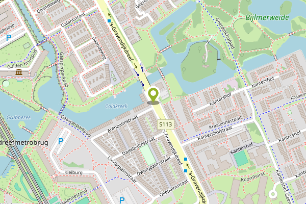 Ambulance-melding op 's-Gravendijkdreef, Amsterdam op 26 april, kaart-overzicht