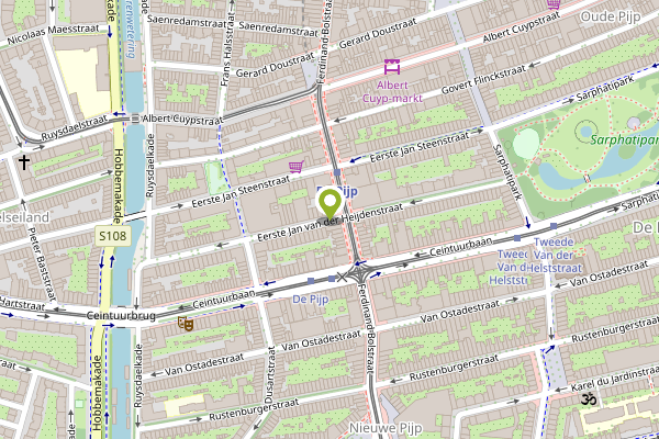 Ambulance-melding op Eerste Jan van der Heijdenstraat, Amsterdam op 26 april, kaart-overzicht