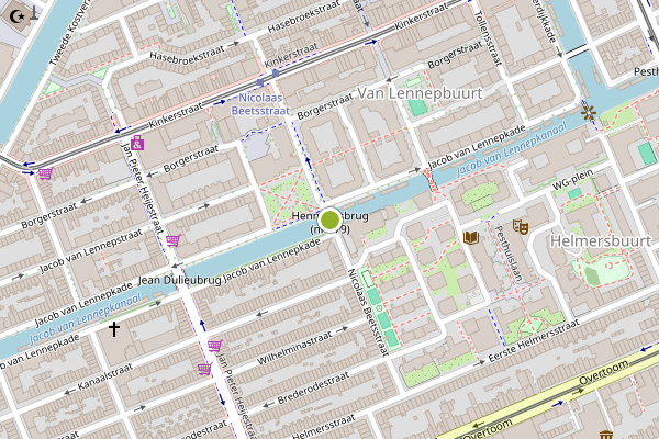 Ambulance-melding op Nicolaas Beetsstraat, Amsterdam op 24 mei, kaart-overzicht