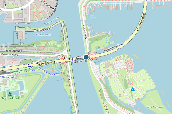 Ambulance + Politie samen ter plaatse op Zuiderzeeweg, Amsterdam op 24 mei, kaart-overzicht nieuws-bericht