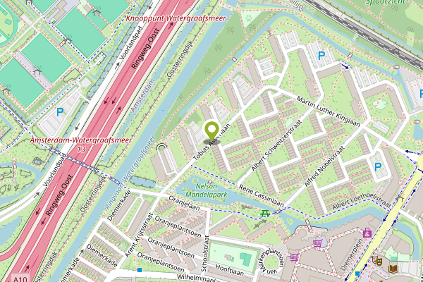 Ambulance-melding op Tobias Asserlaan, Diemen op 26 april, kaart-overzicht