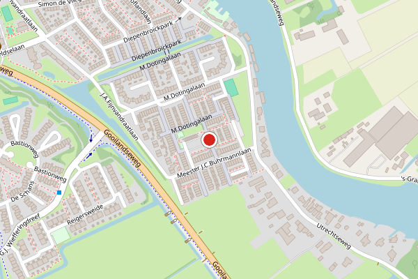 Brandweer-melding op Mr.J.C.Buhrmannlaan, Weesp op 24 mei, kaart-overzicht