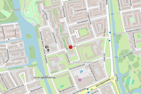 Brandweer-melding op Tjotterlaan, Zaandam op 24 mei, kaart-overzicht