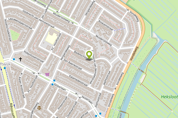 Ambulance-melding op Badelochstraat, Haarlem op 26 april, kaart-overzicht
