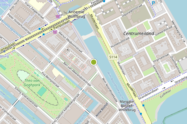 Ambulance-melding op Wim Noordhoekkade, Amsterdam op 24 mei, kaart-overzicht