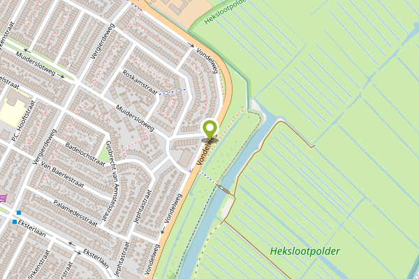 Ambulance-melding op Vondelweg, Haarlem op 26 april, kaart-overzicht