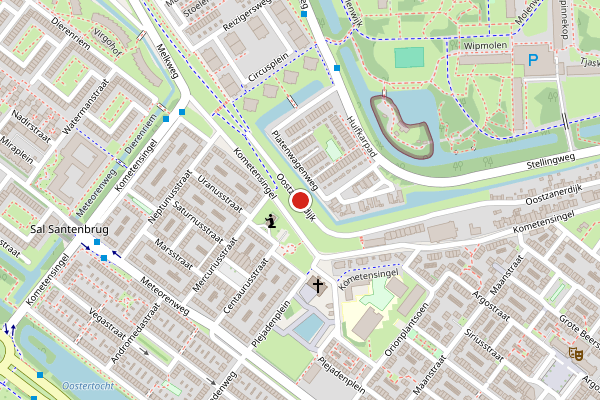 Brandweer-melding op Oostzanerdijk, Amsterdam op 24 mei, kaart-overzicht