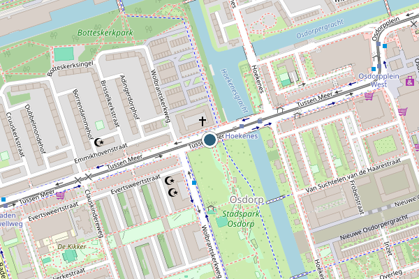 Politie-melding op Tussen Meer, Amsterdam op 24 mei, kaart-overzicht