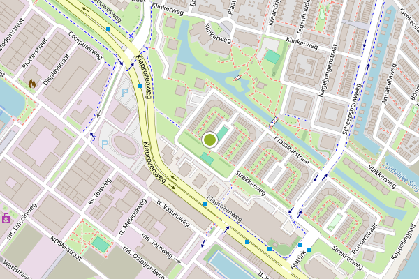 Ambulance-melding op Krasseurstraat, Amsterdam op 24 mei, kaart-overzicht