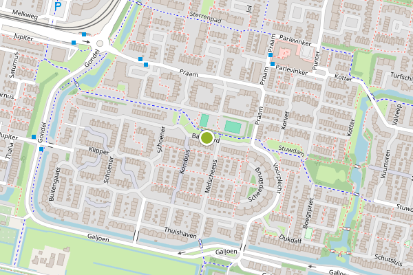 Ambulance-melding op Bakboord, Amstelveen op 25 mei, kaart-overzicht