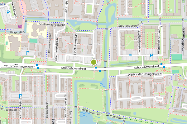Ambulance-melding op Schaarsbergenstraat, Amsterdam op 25 mei, kaart-overzicht
