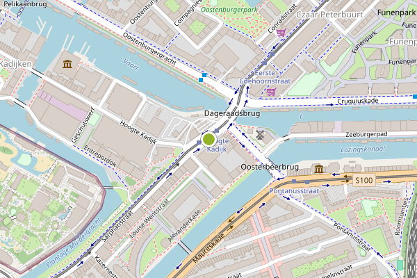 Ambulance-melding op Sarphatistraat, Amsterdam op 25 mei, kaart-overzicht