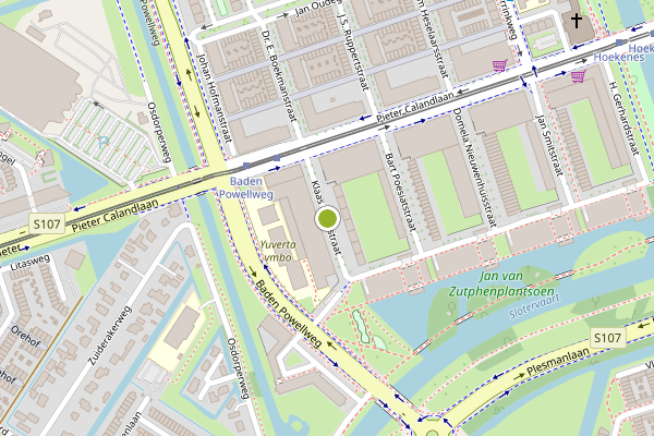 Ambulance-melding op Klaas Katerstraat, Amsterdam op 25 mei, kaart-overzicht