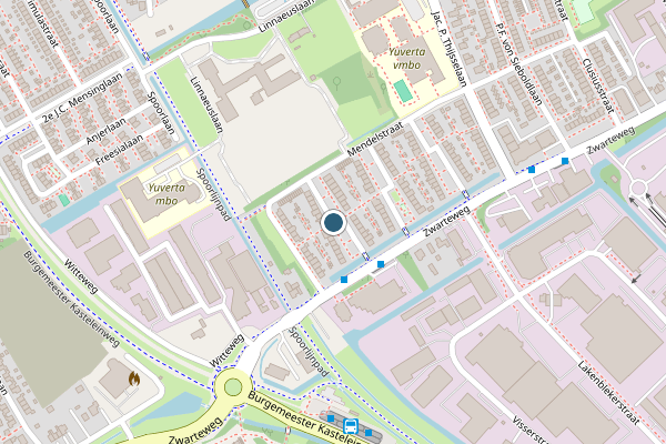 Politie-melding op Mendelstraat, Aalsmeer op 25 mei, kaart-overzicht